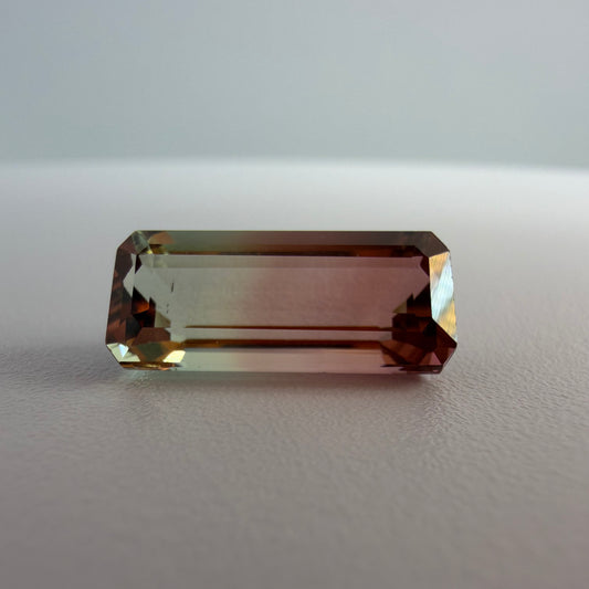 Rectangular gemstone on a neutral background